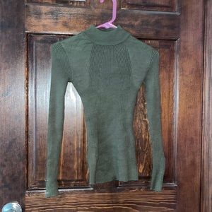 Crave Fame Fitted Green Sweater